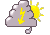various clouds , isolated showers and thunderstorms various clouds , isolated showers and thunderstorms